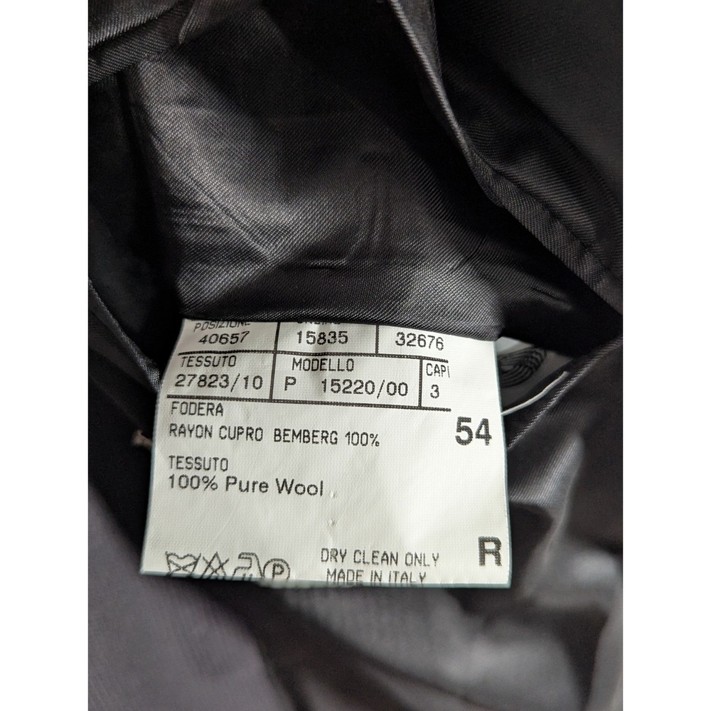 Canali proposta Mens 54R Wool Blazer Sport Jacket 2 Button Black - Picture 10 of 10